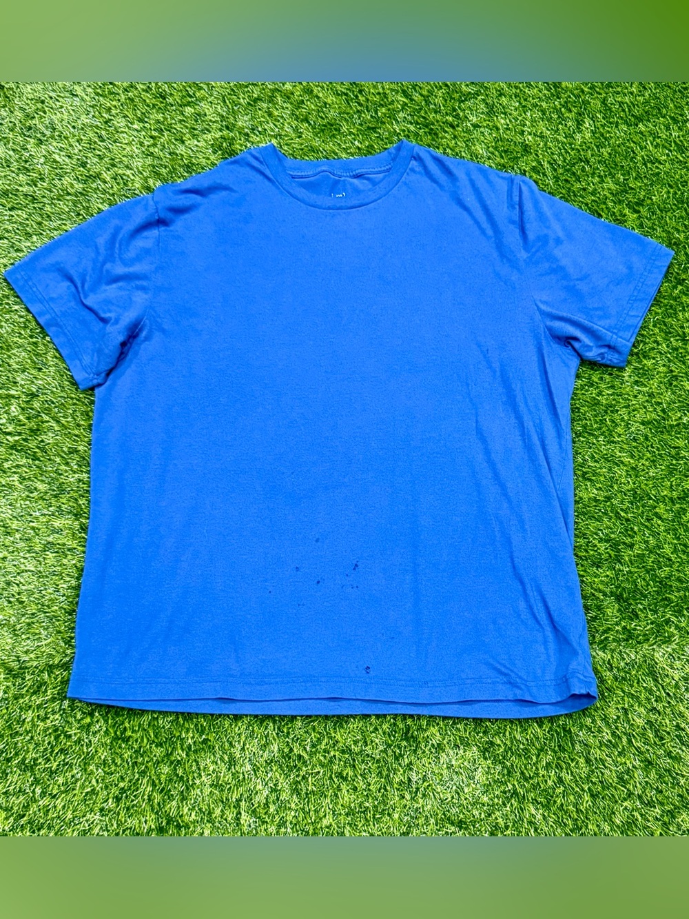 George Men's Blue Solid Crew Neck Short Sleeve T-Shirt Size XL Regular